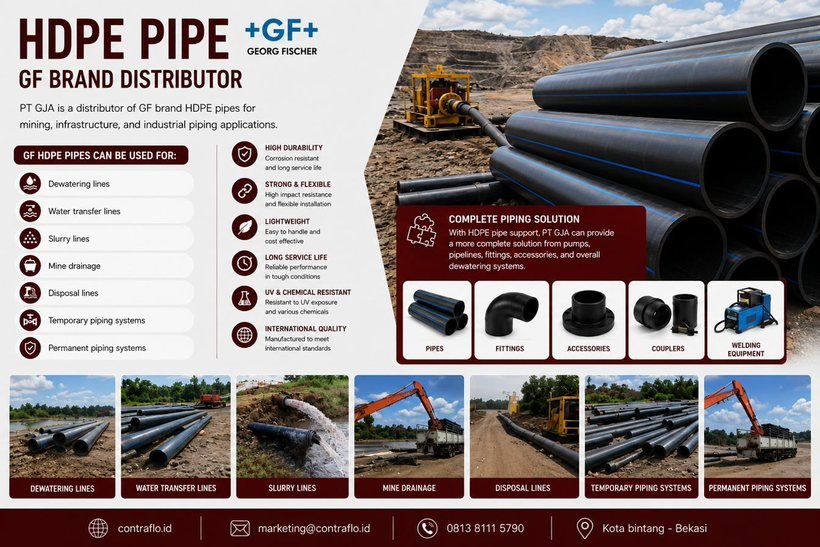 Pipa HDPE dan instalasi jalur perpipaan